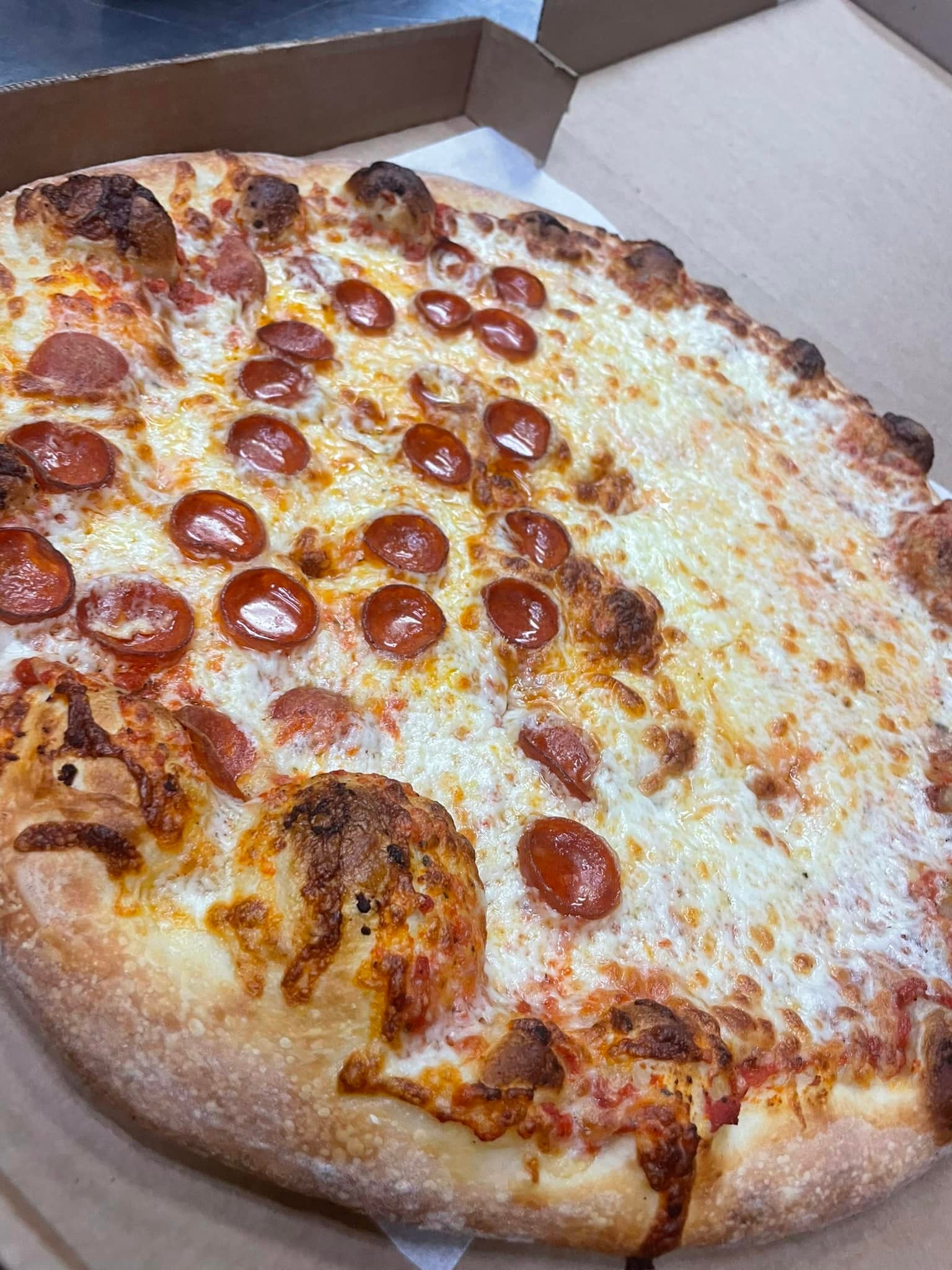 Fresh pizza at Sliced Pizza
